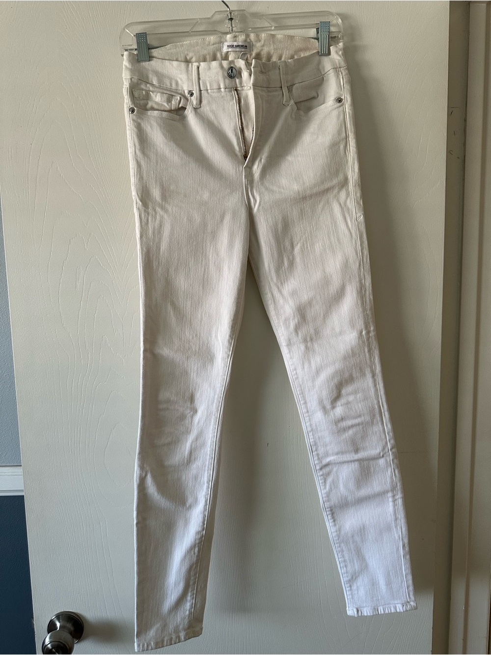 Good American White Skinny Jeans - High-Rise Slim Fit